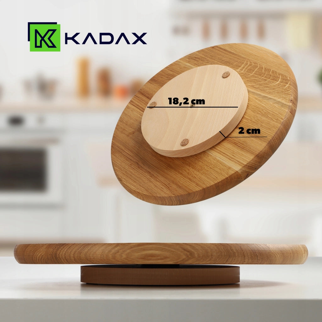 Vassoio girevole KADAX per servire snack, antipasti e formaggi, con 4 scomparti.