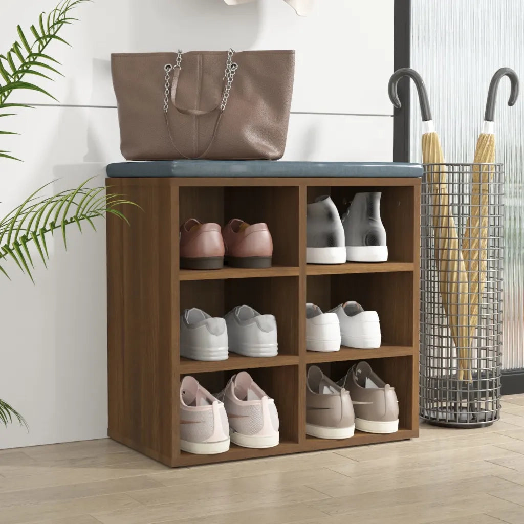 Scarpiera-Scaffale per scarpe Rovere Marrone 52,5x30x50 cm