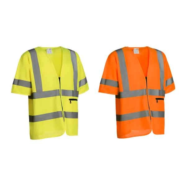 GILET ALTA VISIBILITA' CON MEZZA MANICA Tg. XXL - Colore Giallo