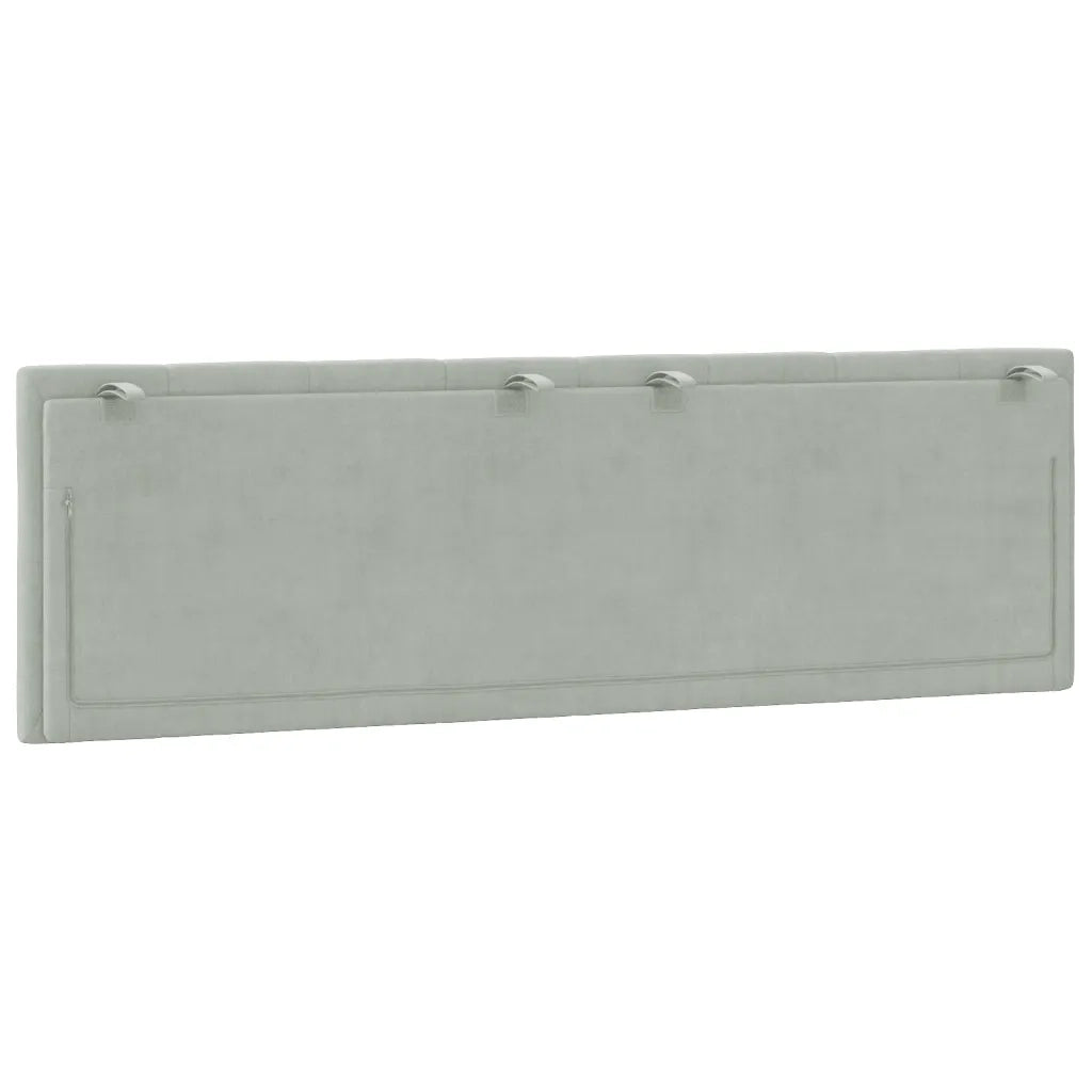 Cuscino Testiera Hanko Grigio Chiaro 160 cm in Velluto 374675