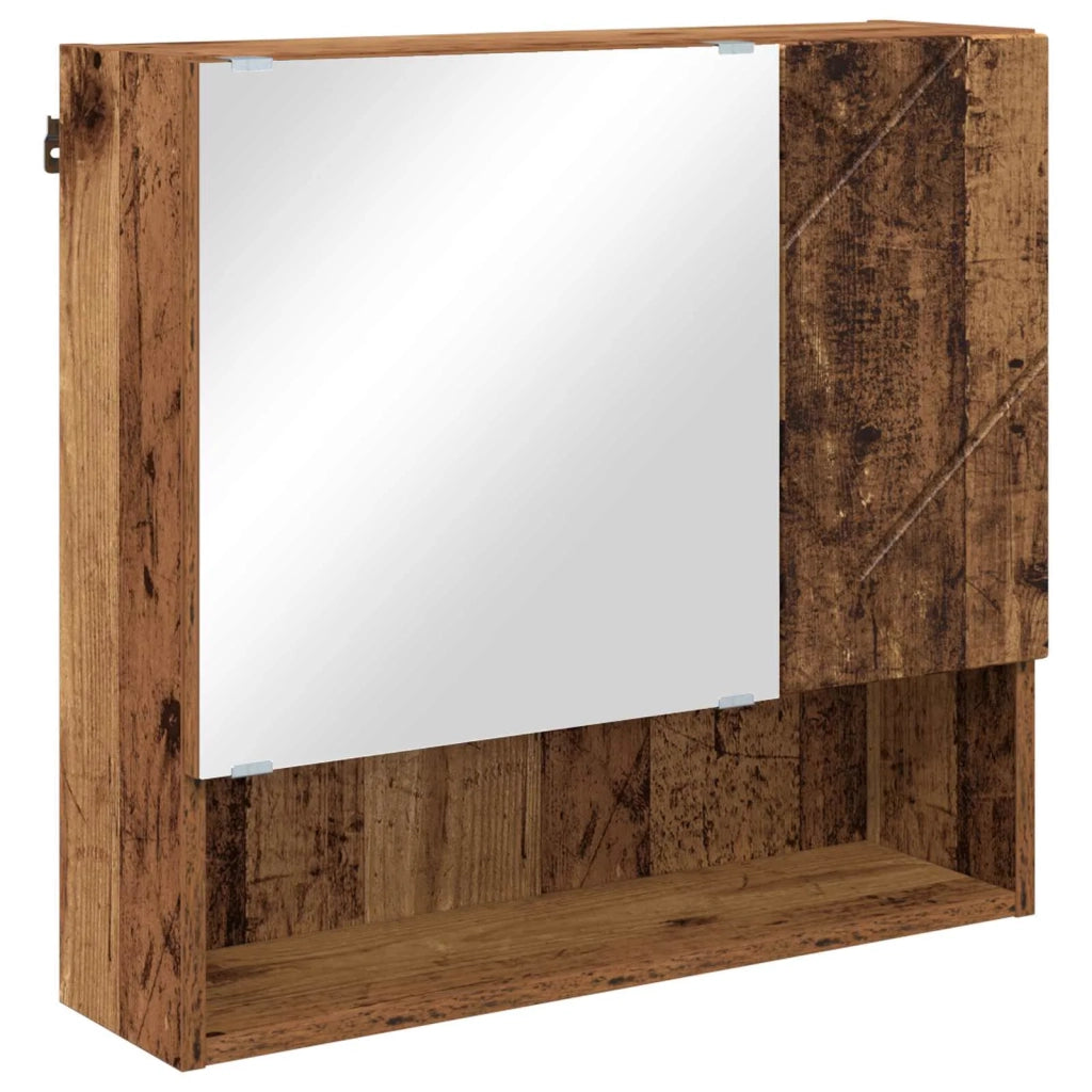 Mobiletto per specchio con porta Legno vecchio 59 x 17 x 55 cm 883372