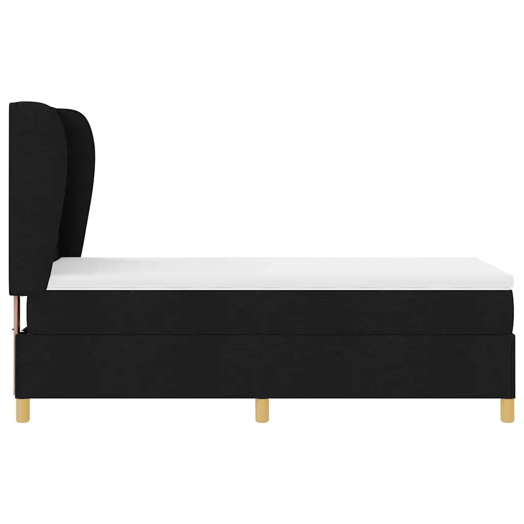 Letto a molle con materasso Nero 200 x 80 cm Tessuto 3340657