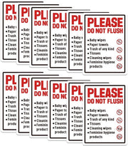 Etichette per wc - 12 pezzi - 13x18cm - Autoadesive - Stickers di ricordo - Per bagni pubblici - Tabella di ricordo