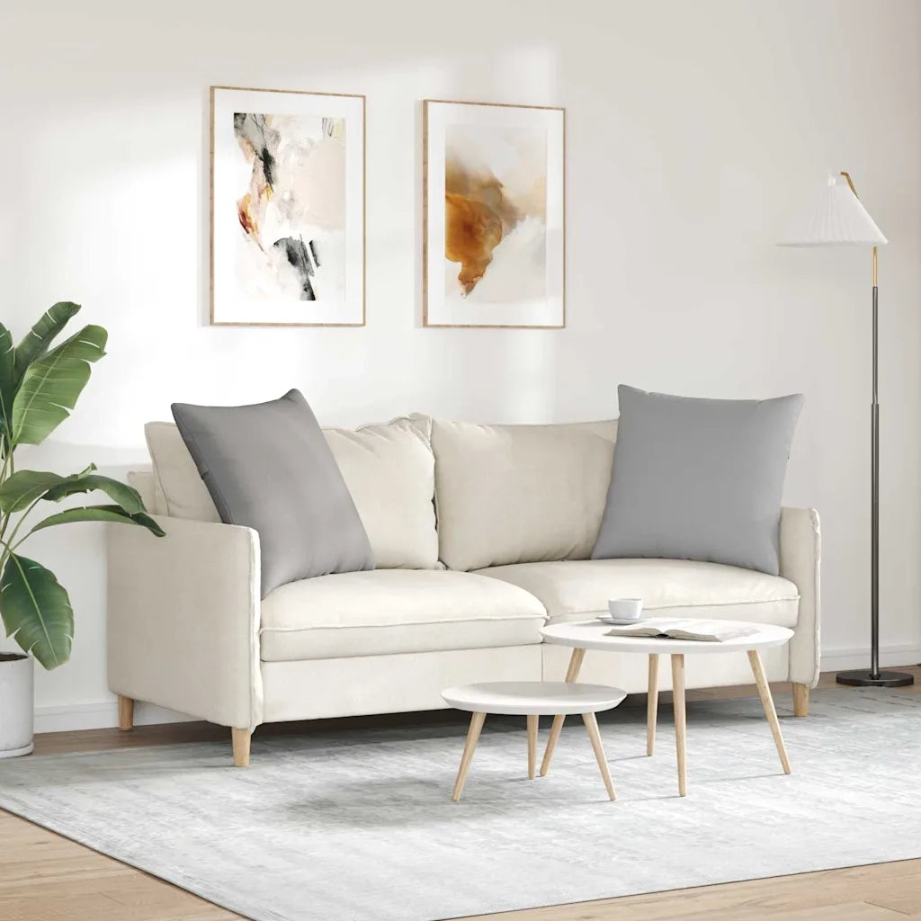 Cuscini da Divano 2 pcs Grigio Nuvola 80 x 80 cm Tessuto 42014053