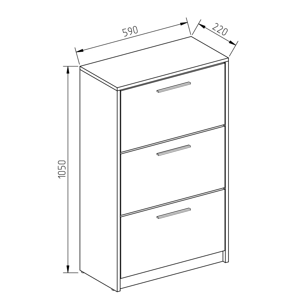 Vicco Scarpiera da ingresso Sonoma 59 x 105 cm