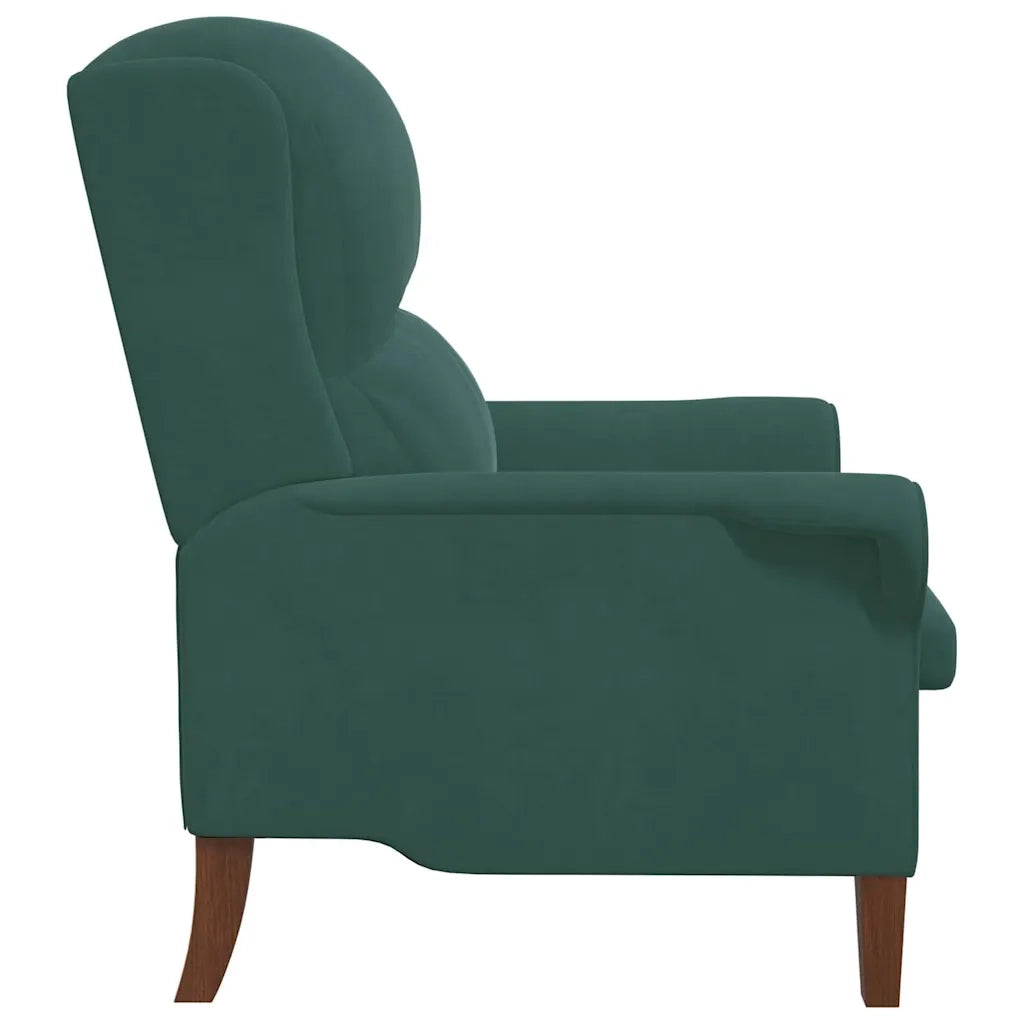Poltrona | Sedia Relax Verde scuro Velluto