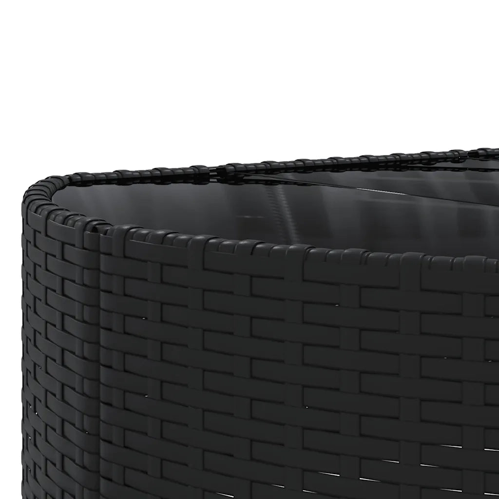 Set Divani da Giardino 9 pz con Cuscini Nero in Polyrattan 3308428
