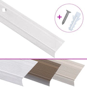 Profili a L per Gradini 5 pz in Alluminio 100 cm Argento 146754