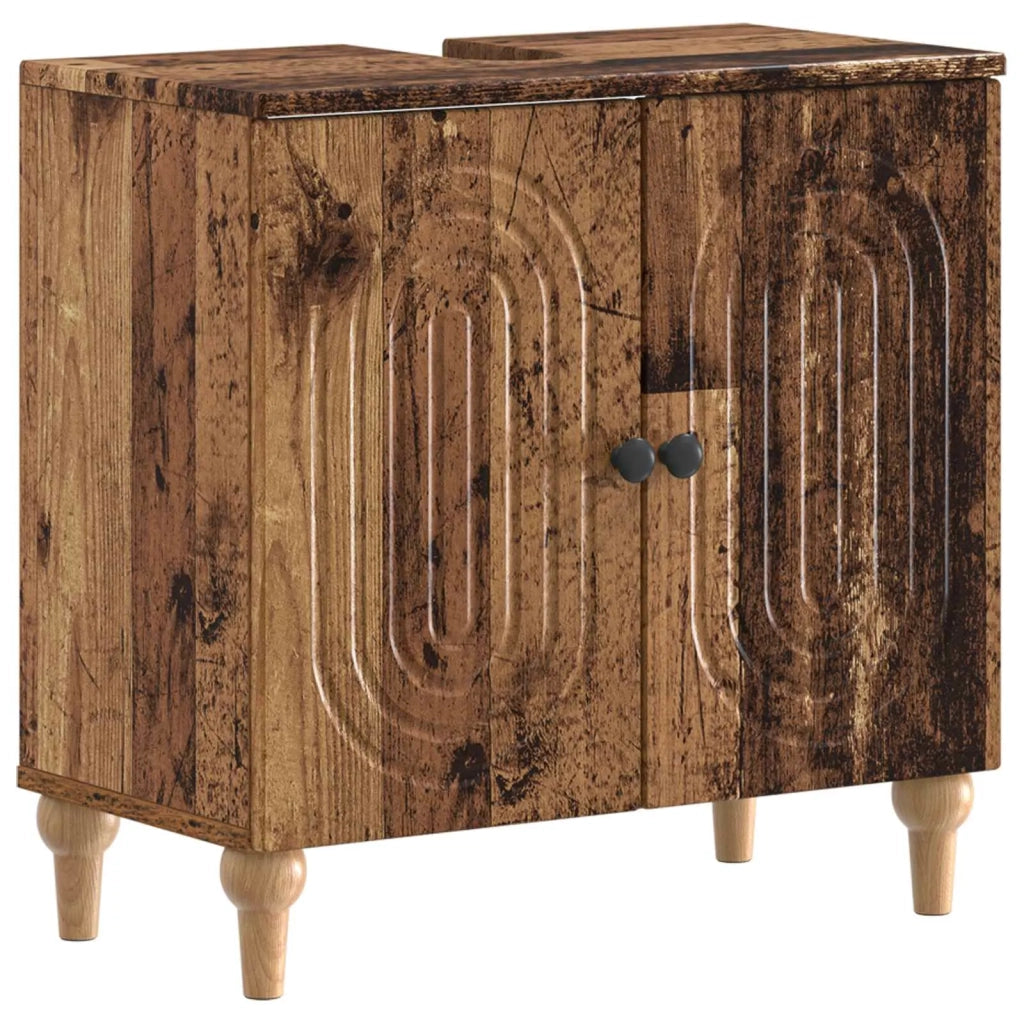 Set di Armadi da Bagno da 2 Pezzi ALKMAAR Legno antico 3417997