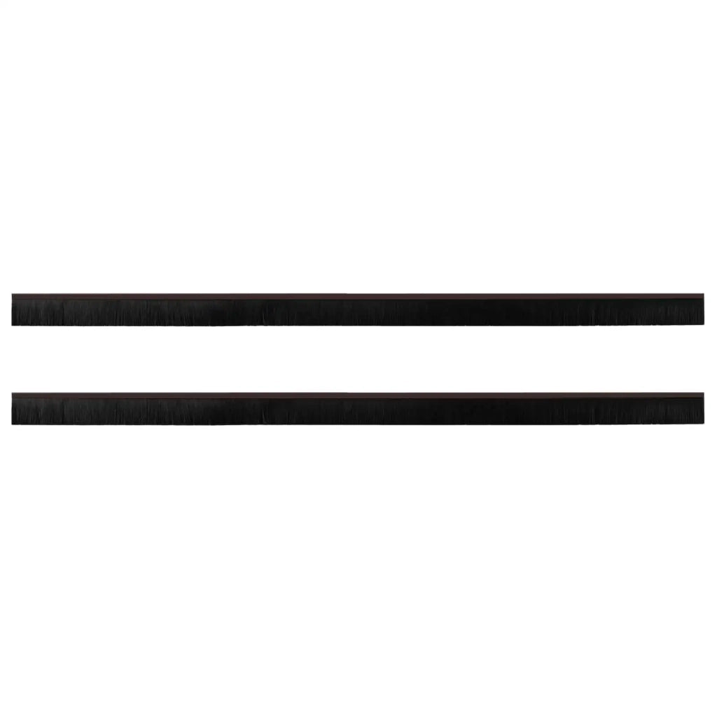 Spazzole per porte autoadesive 2 pcs Marrone 100 cm 42019426