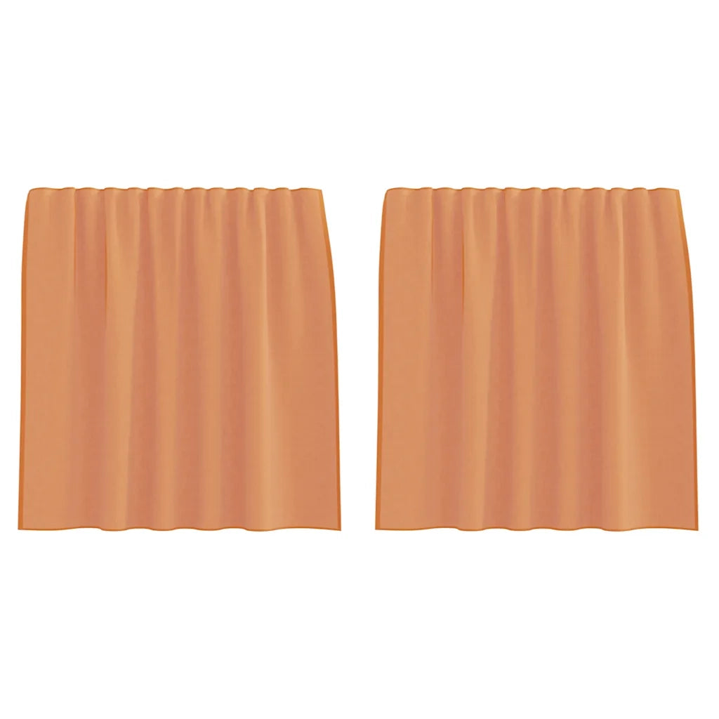 Tende in Voile con Tasche per Aste 2 pz Terracotta 4102231