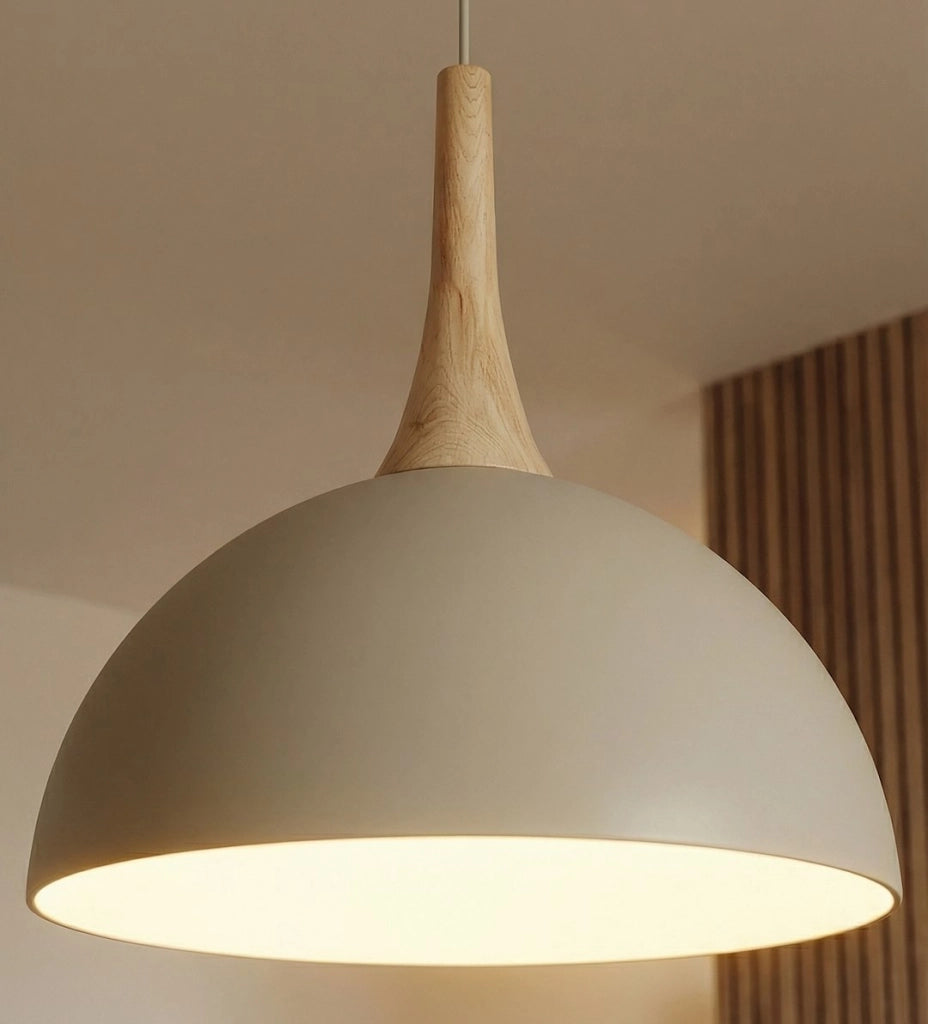 Lampada a sospensione NAUTICA beige legno GX53 Emibig