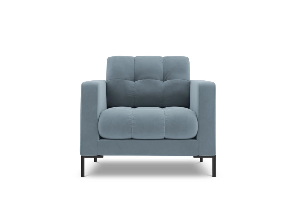 Cosmopolitan Design - Poltrona "Bali" in velluto azzurro 