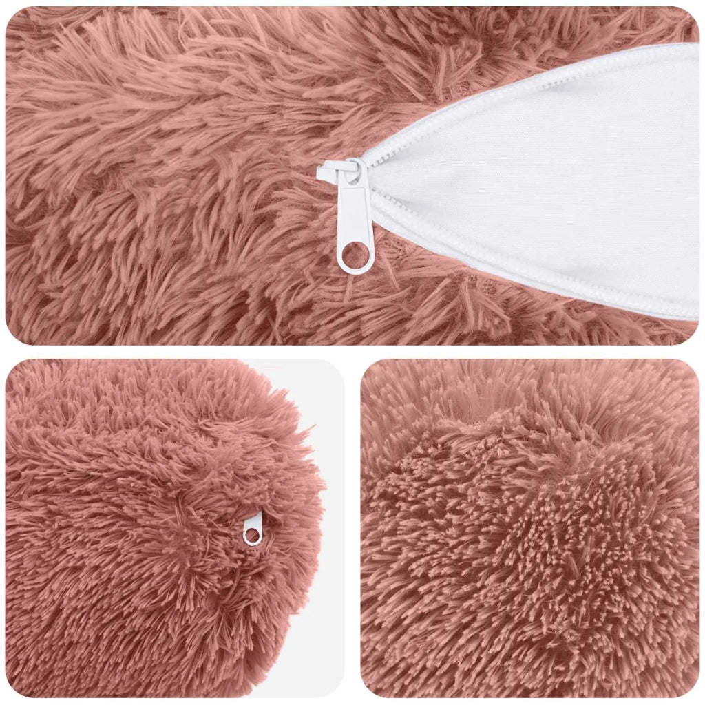 Federa 2 pcs HEERLEN Rosa Ø 15 x 40 cm Fleece PV 923389