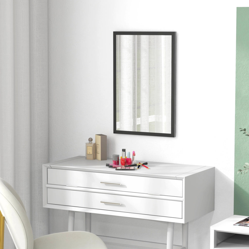 Specchio da Parete ¨C zephmum ¨C Legno Nero 60x40 cm