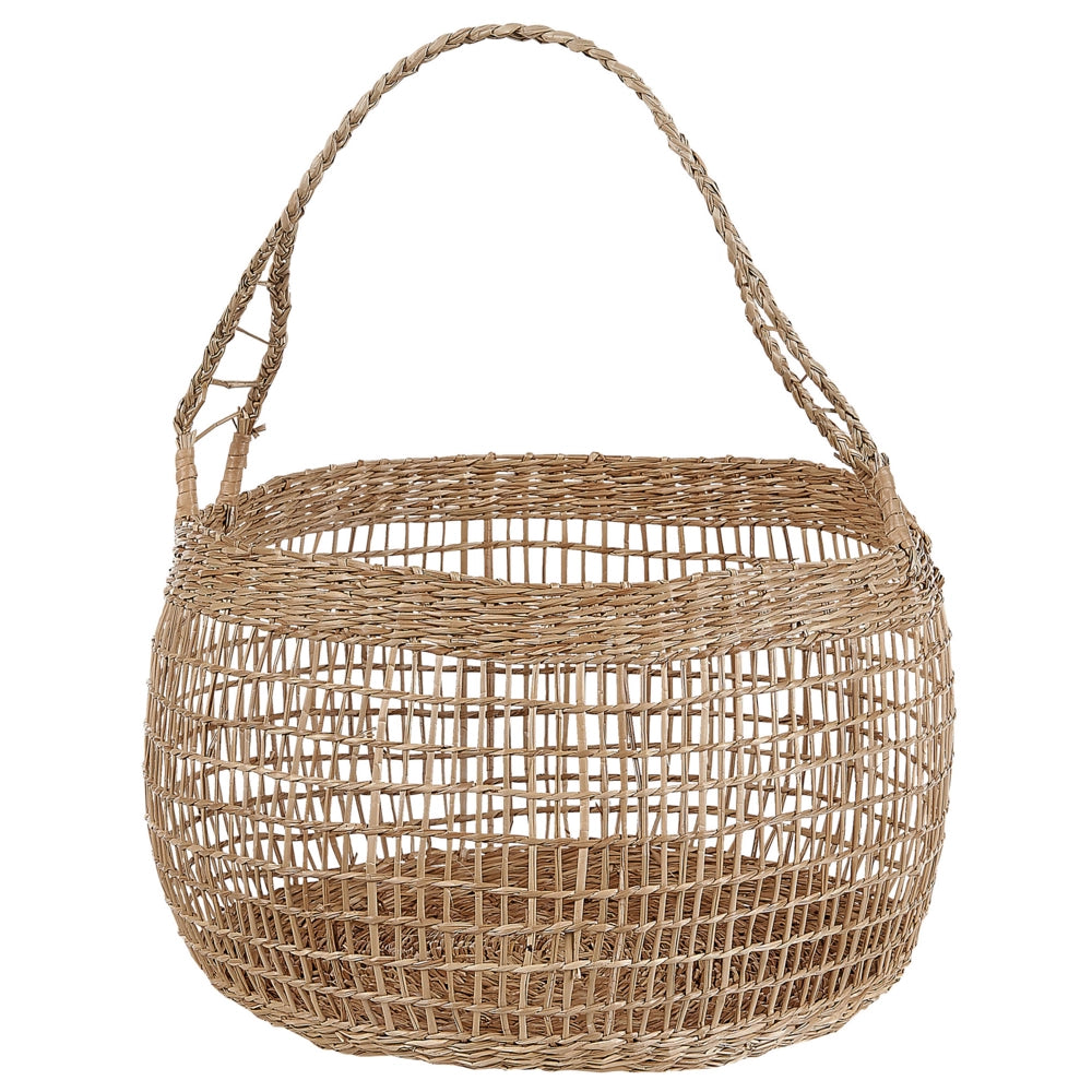 Set di 3 cestini in alghe naturali con manici Accessorio per la casa in stile Boho