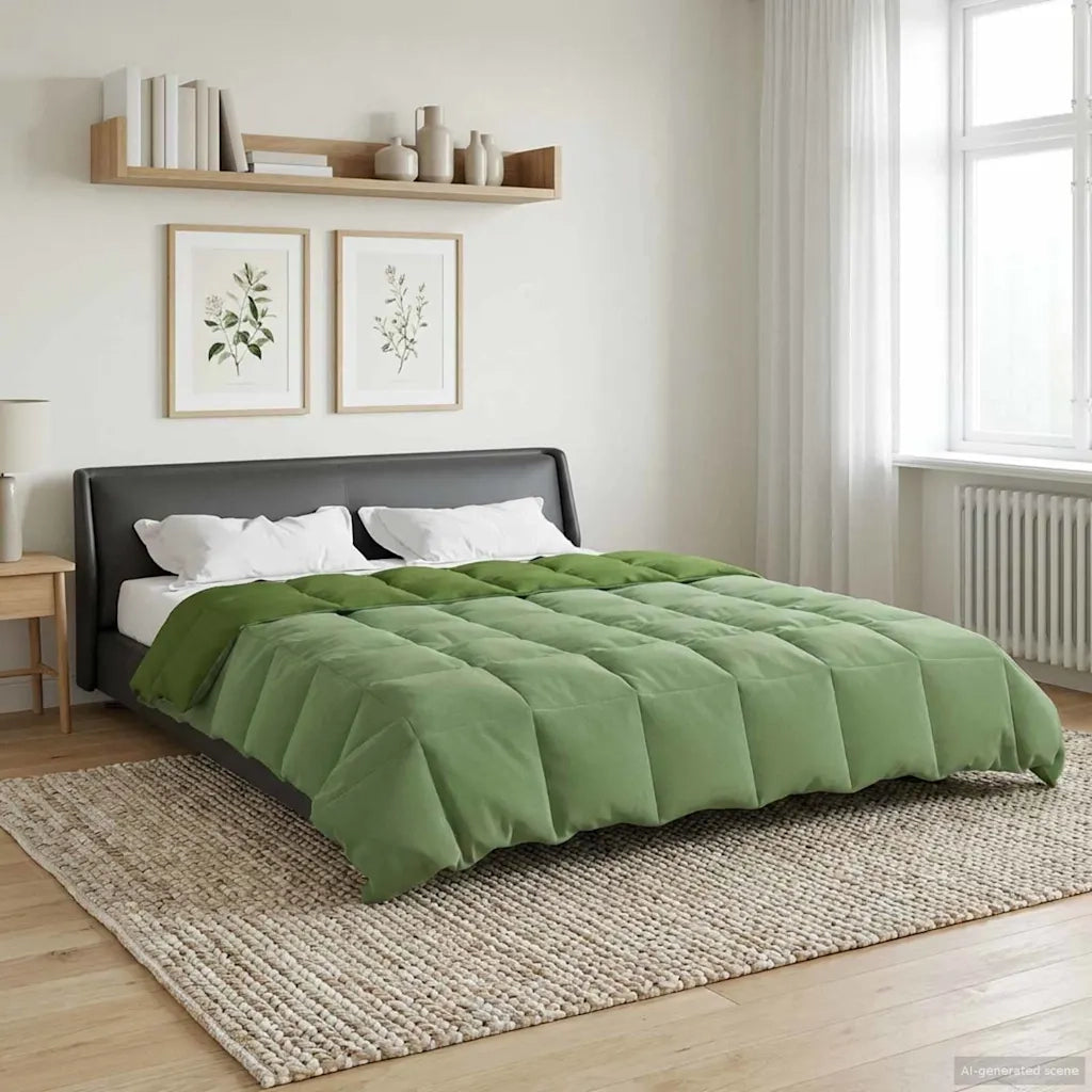 Piumone Completo Annuale Verde 220 x 240 cm Microfibra 42026046