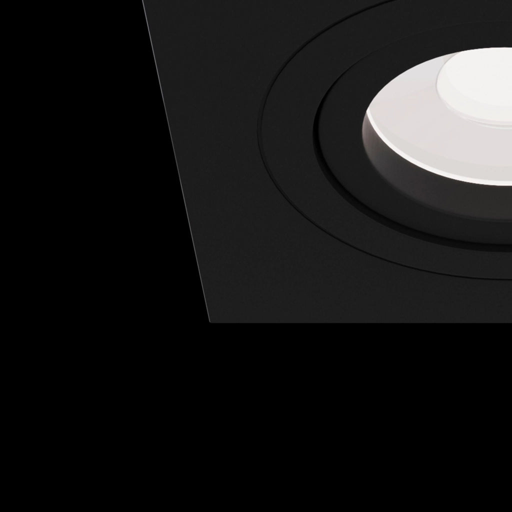 Faretto da incasso Downlight in Alluminio Atom Nero