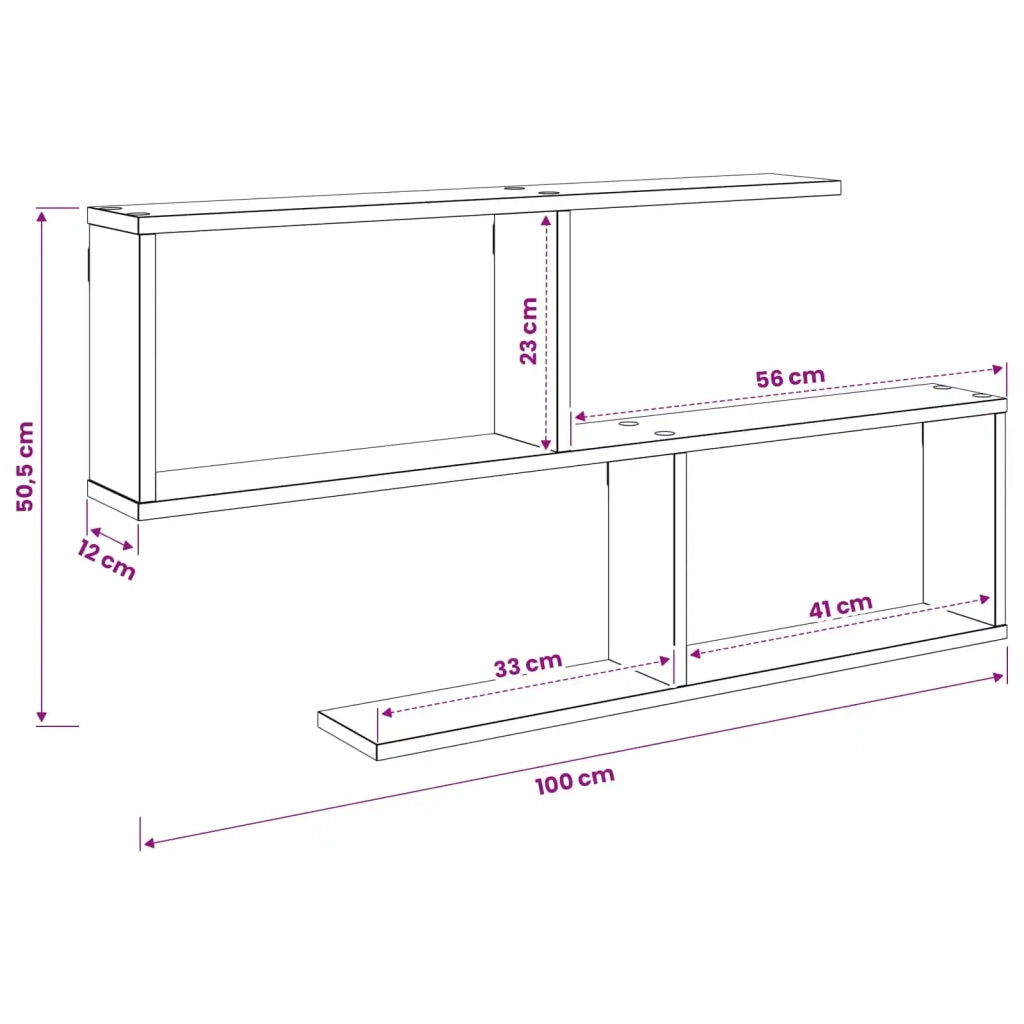 Scaffale da parete Rovere Artigianale 100 x 12 x 50,5 cm 8012275