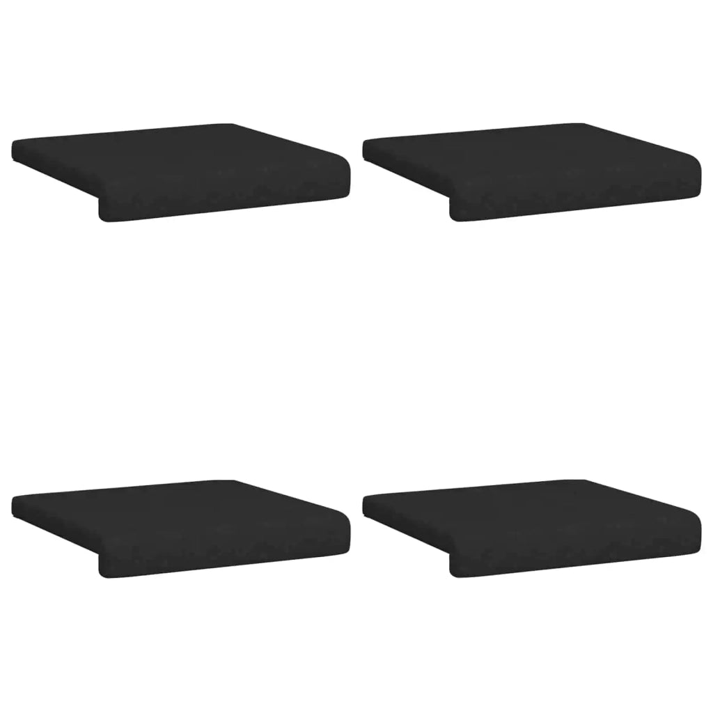 Cuscino per panchina 4 pcs Microfibra Nero Profondità 35 cm 42043132