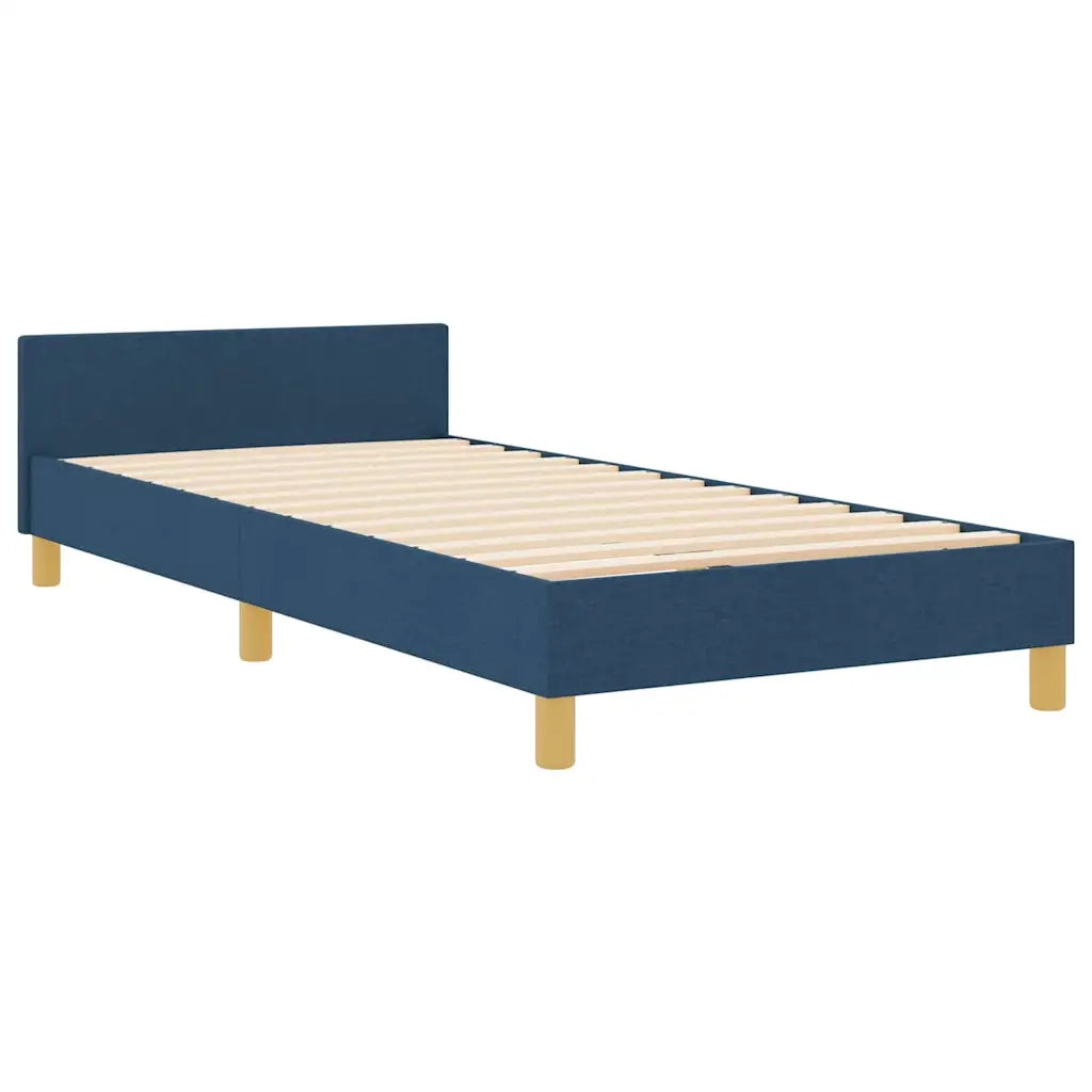 Struttura del letto con testiera Blu 80 x 200 cm Tessuto