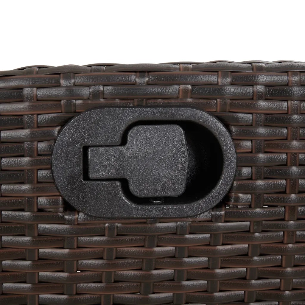 Set da Pranzo da Giardino 5pz con Cuscini in Polyrattan Marrone 3212765