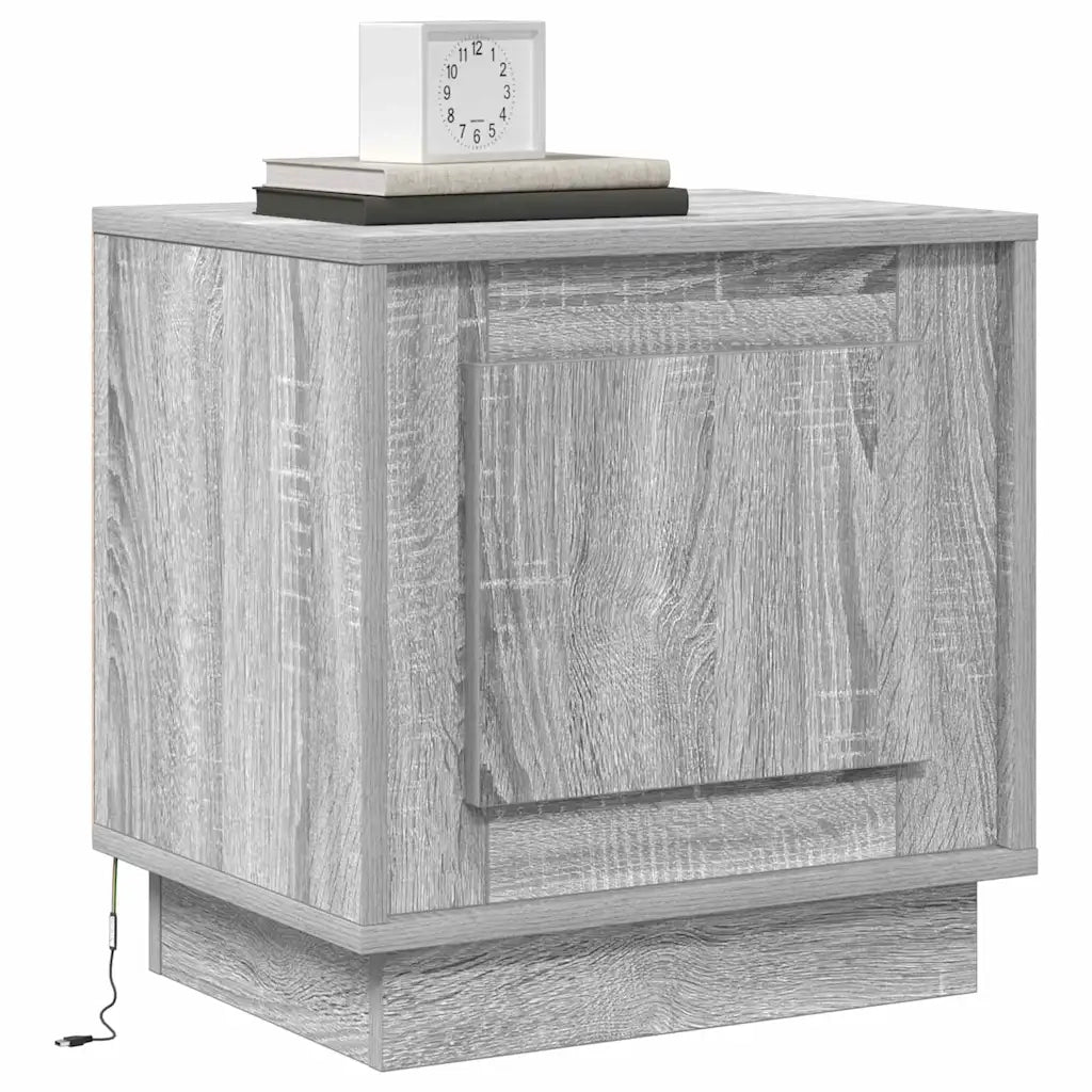 Set di 2 Comodini | Armadio da Notte | Mobiletto da notte Grigio 44 x 34,5 x 45 cm
