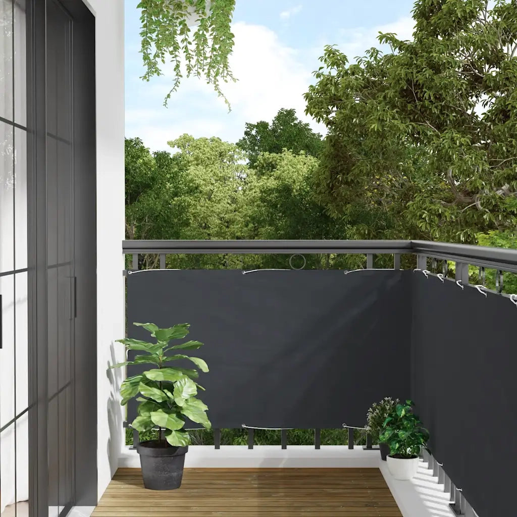 Schermo da balcone | Paravento da Balcone Antracite 300x120 cm in PVC