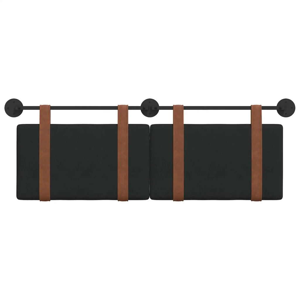 Testata appesa Tinta unita Nero 130 x 55 x 5 cm PU Antico 42031425