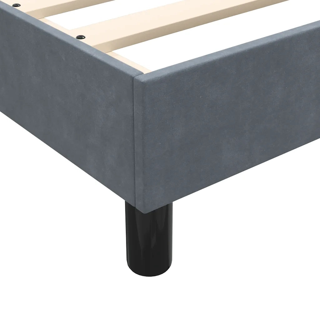 Giroletto senza Materasso Grigio Scuro 100x210 cm Velluto 4101344