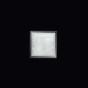 Applique Quadrata Contemporanea Frame Vetro Bianco Satinato 2 Luci E27