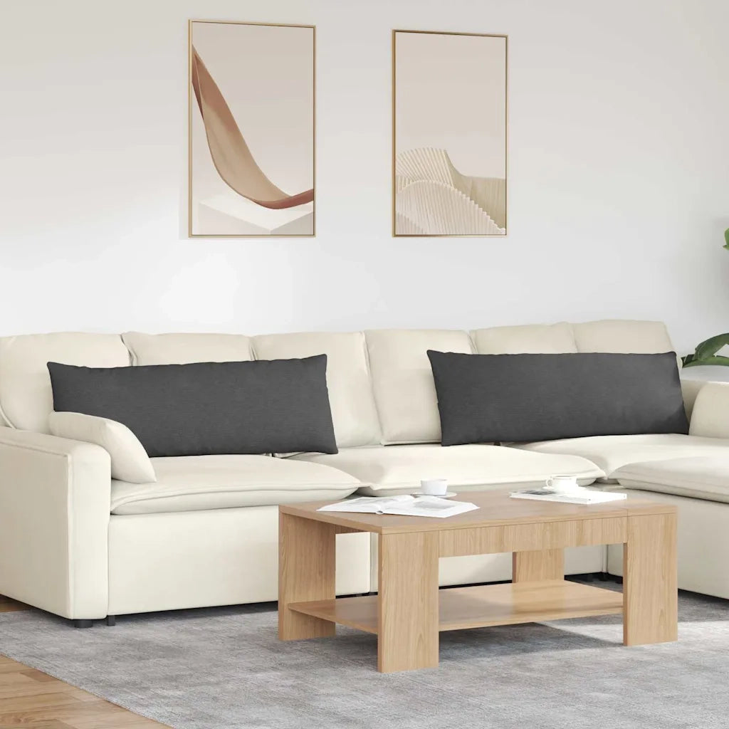 Cuscini da Divano 2 pz-Set di 2 Cuscini per Sofa Grigio scuro 120 x 40 cm 516772