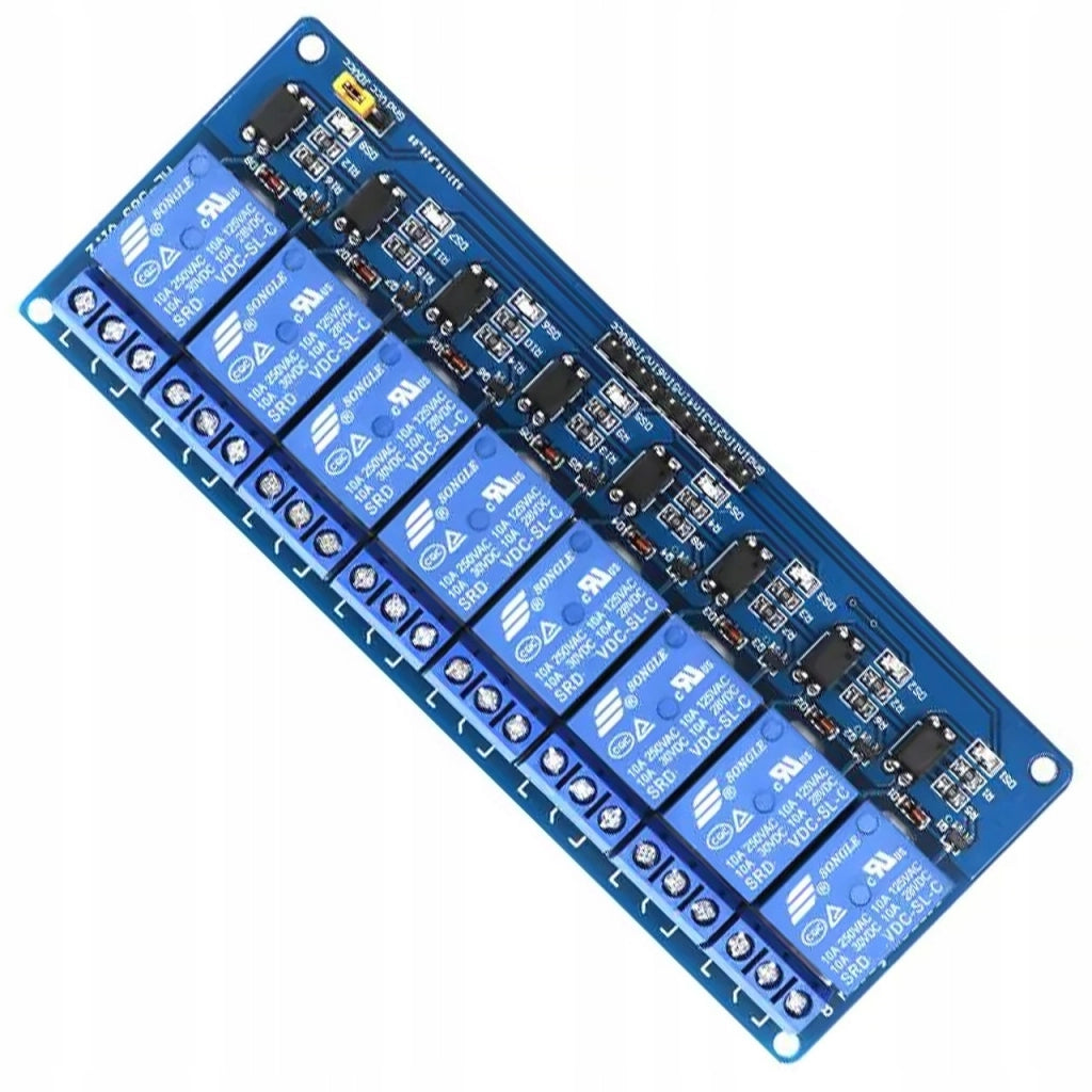 Modulo Relè 8 Canali 12V per Arduino – Alta Qualità, Isolamento Ottico | Dimensioni 137x57x19 mm, 10A