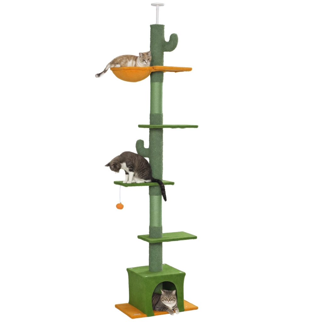 Albero tiragraffi per gatti ¨C Minimal ¨C Verde 230-275 cm