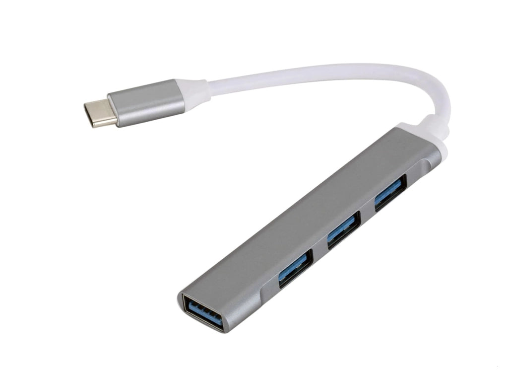 HUB USB type C 4 porte USB 3.0 Splitter Case in Alluminio Alta Velocità per PC e Smartphone