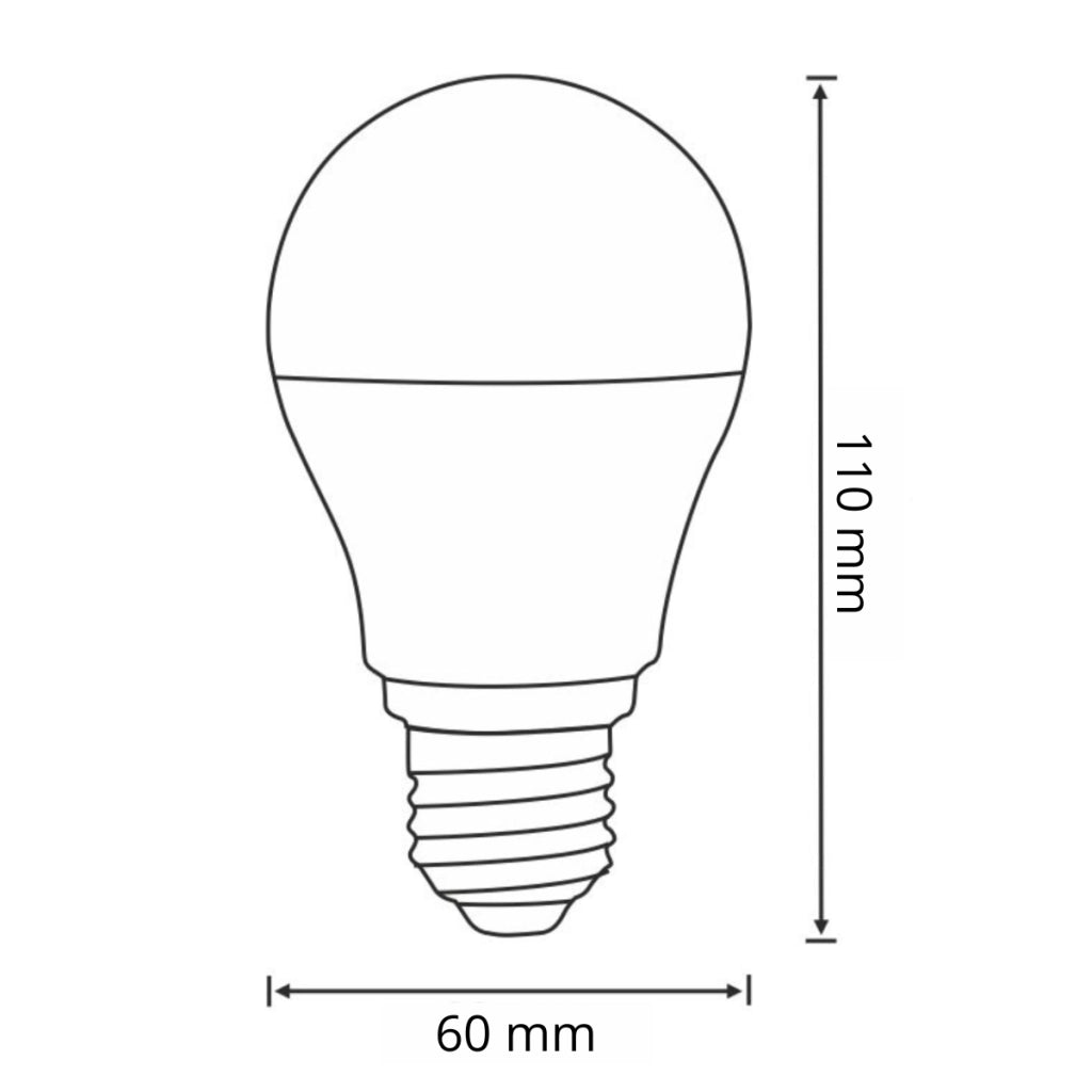 Lampadina LED A60 E27 720lm 3000K sensore microonde Polux