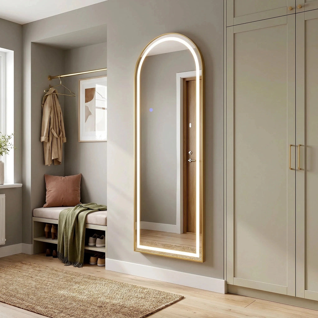 Specchio Led Orbit 50x160cm Brush Gold