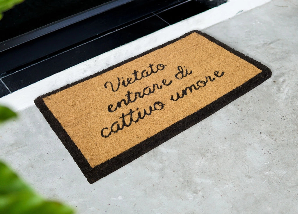 Zerbino Entrata Ingresso Casa Esterno Antiscivolo In Cocco Funny Vietato Entrare