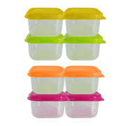 MAURY'S SET 4 MINI CONTENITORI IN PLASTICA CON COPERCHIO ASSORITO