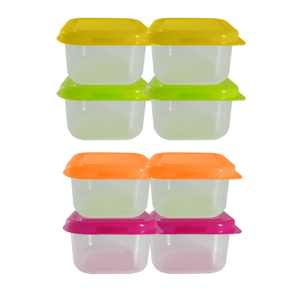 MAURY'S SET 4 MINI CONTENITORI IN PLASTICA CON COPERCHIO ASSORITO