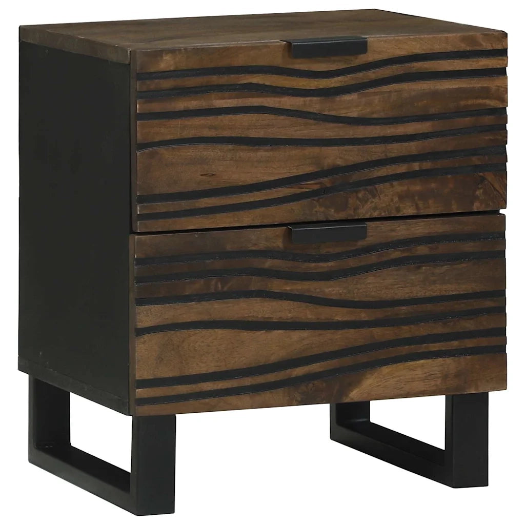 Set di 2 Comodini | Armadio da Notte | Mobiletto da notte Noce 40 x 33 x 46 cm