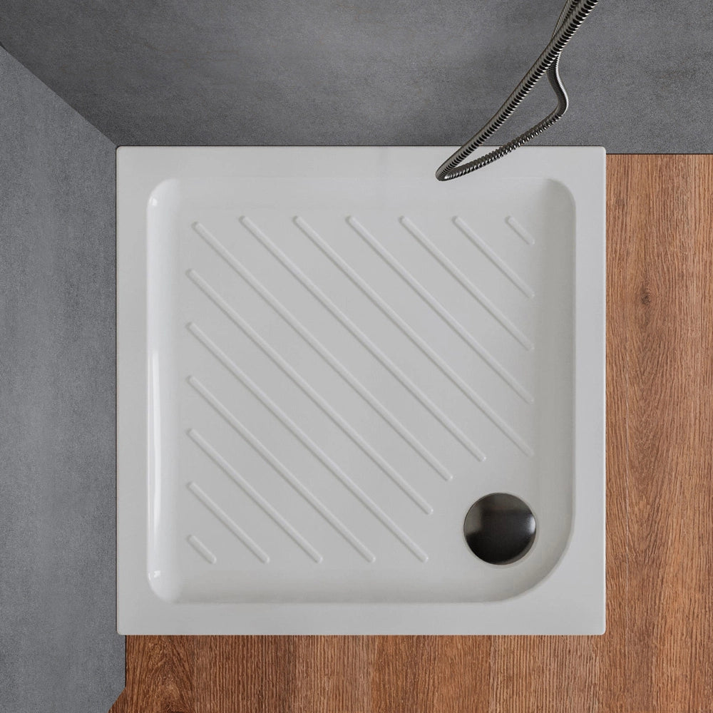 Piatto doccia 90x90 quadrato in ceramica bianco Dolomite Gemma