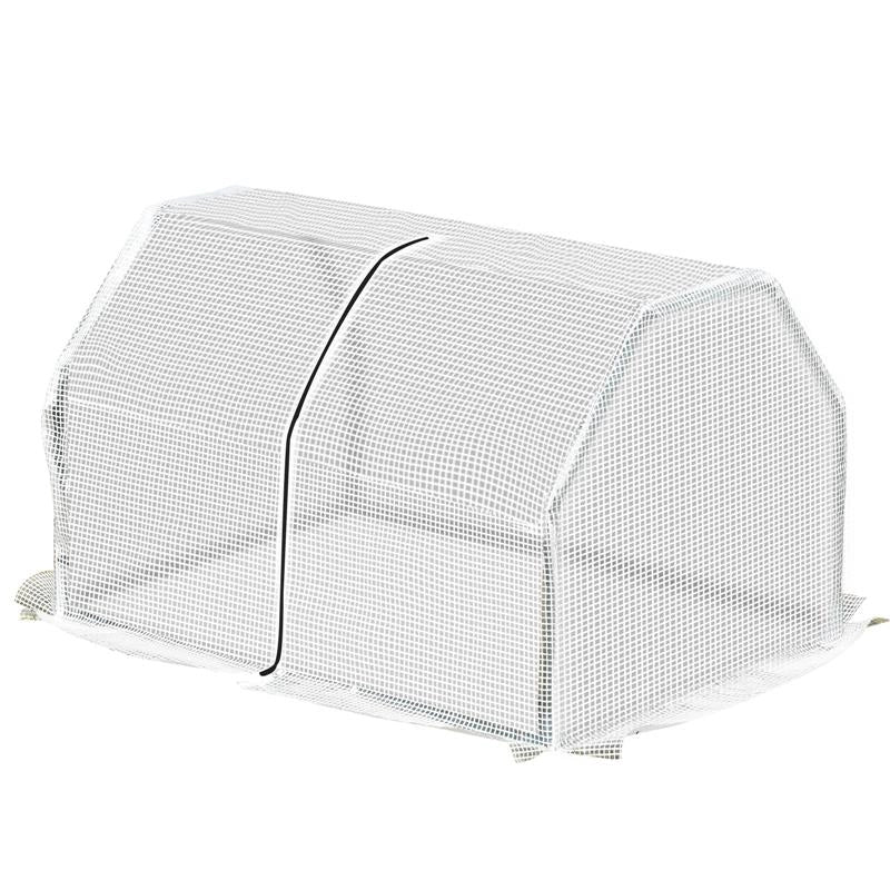 MINI SERRA DA GIARDINO E BALCONE IN PLASTICA PE E ACCIAIO CON CHIUSURA A ZIP, 99X71X60 CM