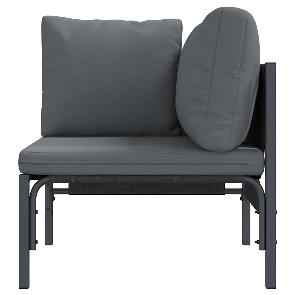 Mobili da Esterno con cuscino Antracite 80 x 80 x 71 cm Acciaio