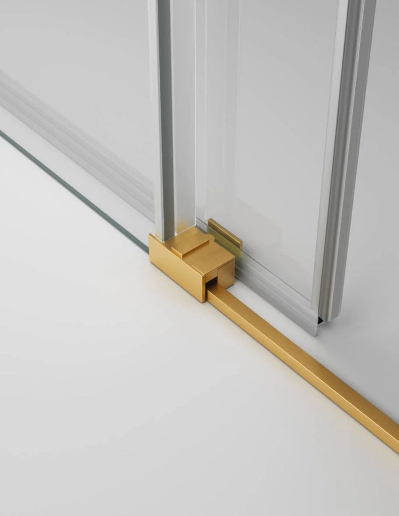 Porta doccia scorrevole 1+1 THALASSA (BASIC) 125 cm Profilo Oro vetro trasparente