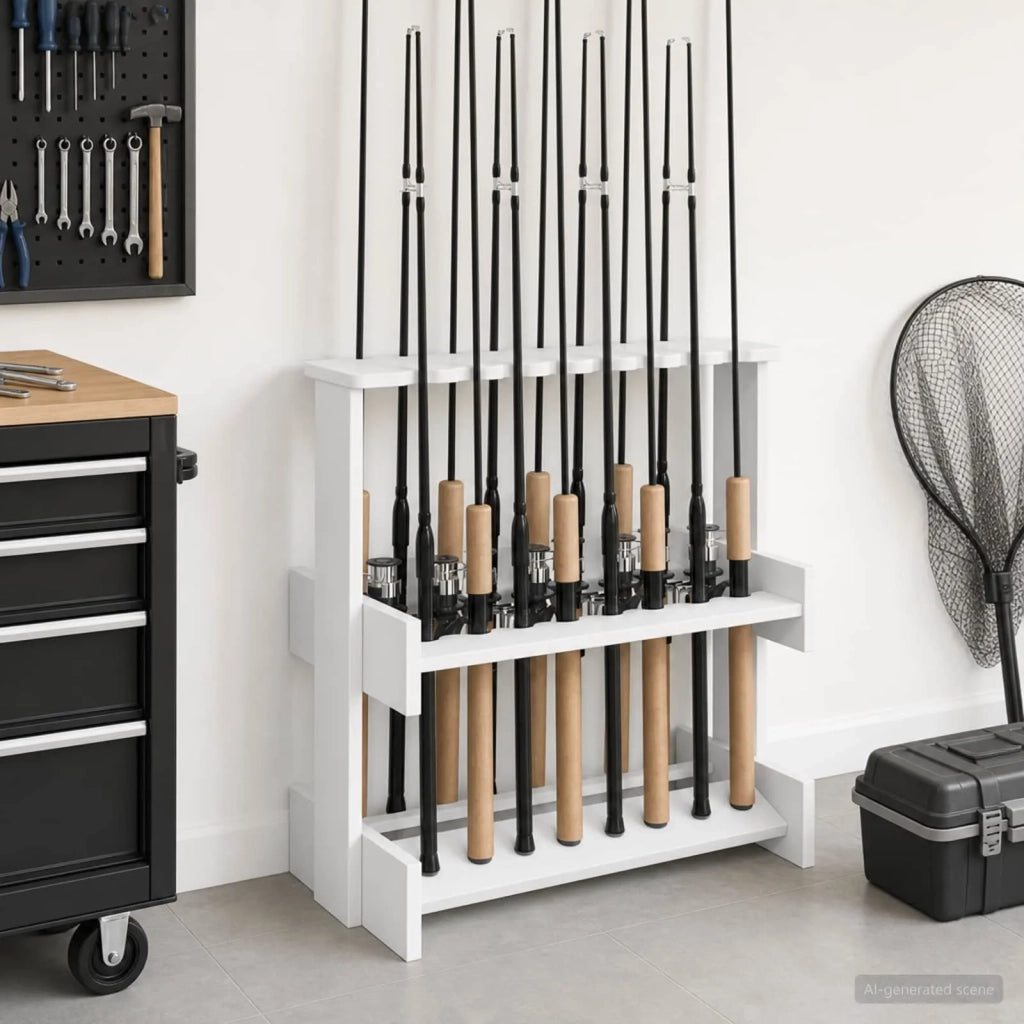 Supporto per stecche da biliardo Legno ingegnerizzato Bianco 3429734