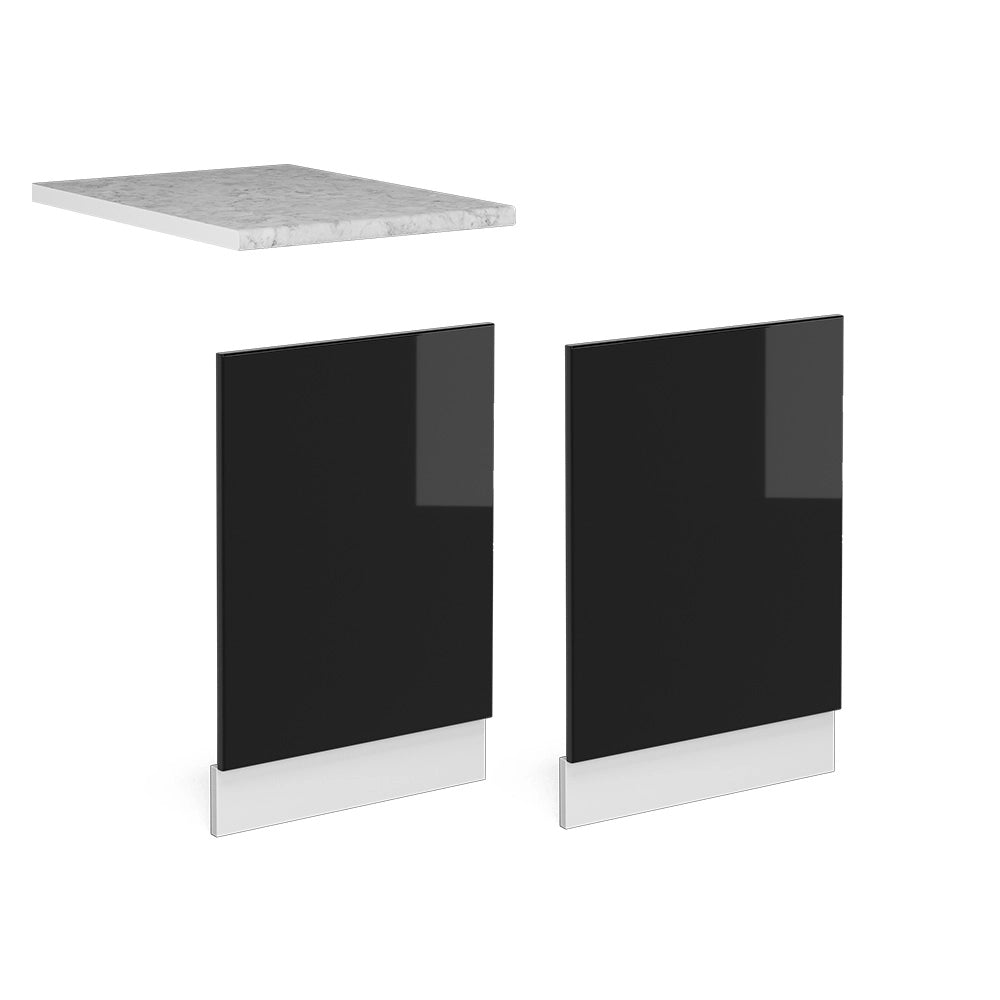 Vicco Pannello frontale Nero lucido 45 cm , PL Marmo