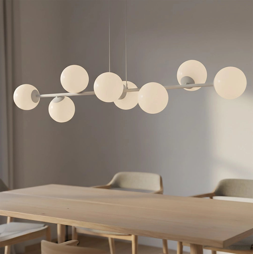 Lampada a sospensione MAGNUS Emibig 8xE14 grigio bianco