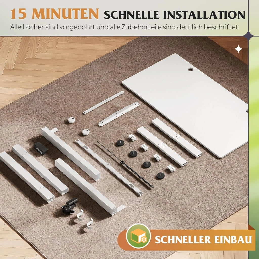 Scrivania regolabile in altezza ¨C Minimal ¨C Bianco 120x60 cm