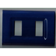 Trade Shop - Placchette Placche In Abs Serie Magic Elite Bticino Compatibili Color Copriprese - Blu -2 Fori     -